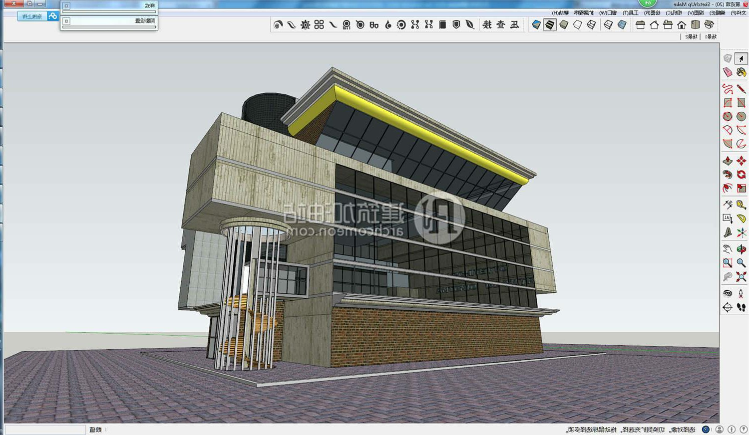 展馆模型1 SketchUp建筑模型下载 第1张