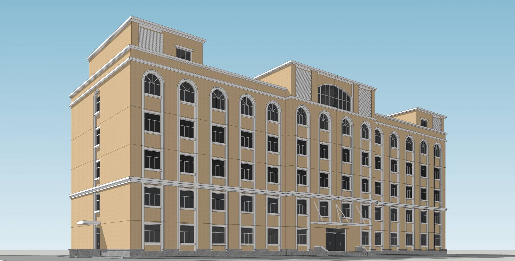 欧式风格-宿舍楼 SketchUp建筑模型下载 第1张