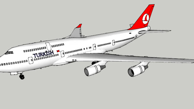 土耳其航空公司74-400 飞机 第1张