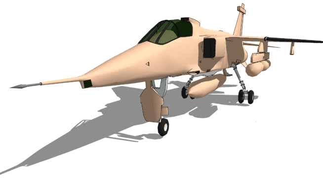 Aircraft - SEPECAT Jaguar|草图大师模型下载 飞机 第1张