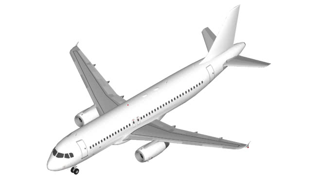 翼梢小翼空客A320 sketchup模型下载IAE | 飞机 第1张