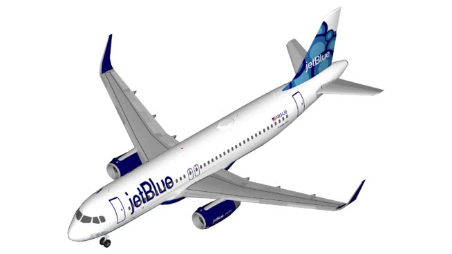 捷蓝空中客车A320蓝莓（鲨鱼片） 飞机 第1张