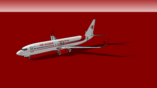 Air Algérie（阿尔及利亚航空公司（））Boeing 737-8D6 WL | SketchUp模型下载 飞机 第1张