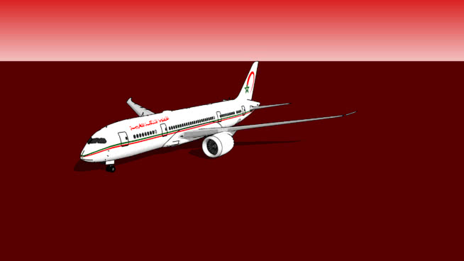 Royal Air Maroc摩洛哥皇家航空（）Boeing 787-8 Dreamliner |草图大师模型下载 飞机 第1张