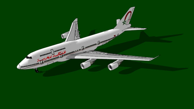 Royal Air Maroc摩洛哥皇家航空（）Boeing 747-428 CN-RGA |草图大师模型下载 飞机 第1张