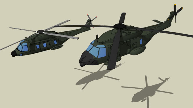航空公司| NH90 TTH sketchup模型下载 飞机 第1张