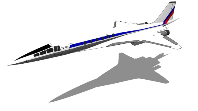 Aircraft - Tupolev Tu-444|草图大师模型下载 飞机 第1张