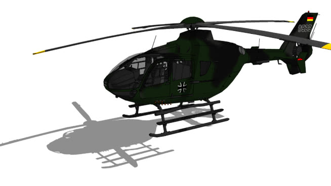 EC-135直升机| sketchup模型库T1 飞机 第1张