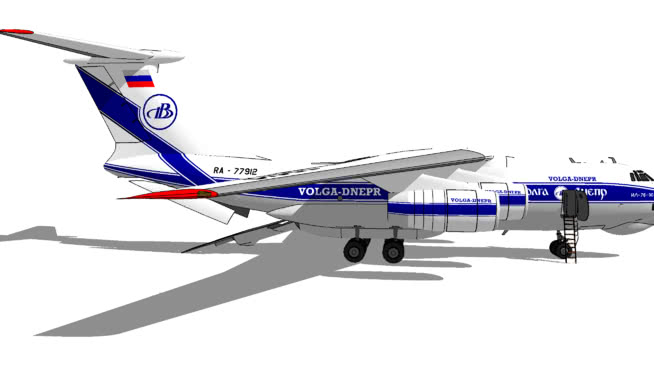 IL-76 Volga-Dnepr Airlines|草图大师模型下载 飞机 第1张