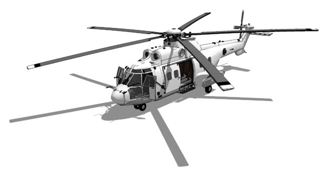 Eurocopter EC225超级美洲狮”| sketchup模型库 飞机 第1张