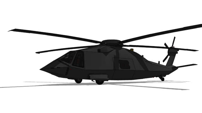 HH-60 Silenthawk|草图大师模型下载 飞机 第1张