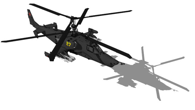 kamow Ka－50„hokum | sketchup模型下载” 飞机 第1张