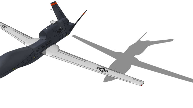 诺思罗普-格鲁曼公司的全球鹰的RQ - 4A | sketchup模型下载 飞机 第1张