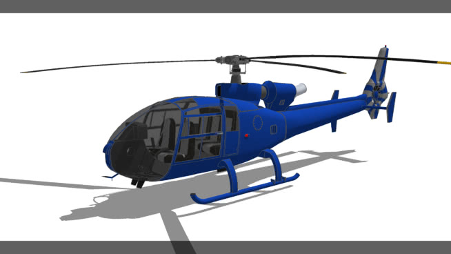 341gérospatiale SA | sketchup模型下载瞪羚 飞机 第1张