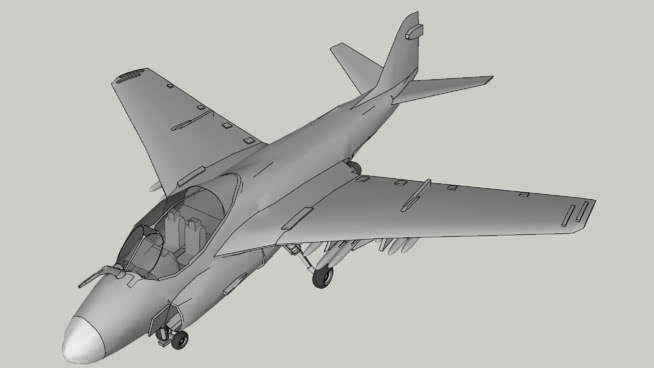 A-6入侵| sketchup模型下载 飞机 第1张