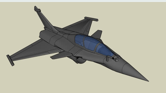 B |草图大师模型下载达索阵风战斗机 飞机 第1张