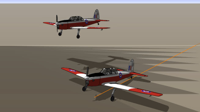 DHC花栗鼠，| sketchup模型下载1 飞机 第1张