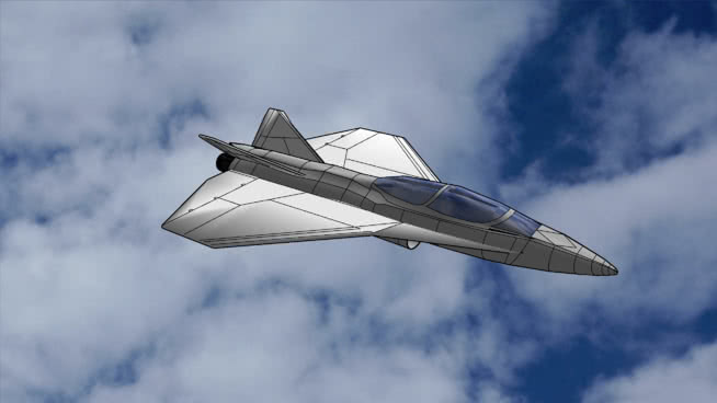 concept jet|草图大师模型下载 飞机 第1张