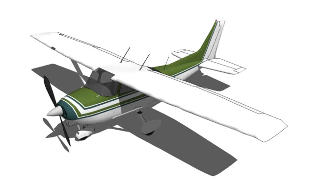 塞斯纳172 sketchup模型下载天鹰| 飞机 第1张