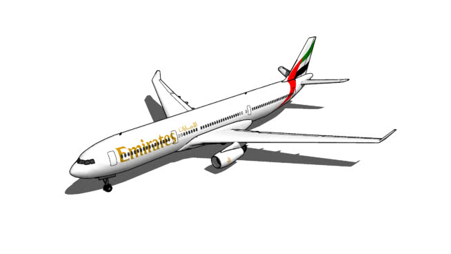 阿联酋航空公司的A330 - 300 | sketchup模型下载 飞机 第1张