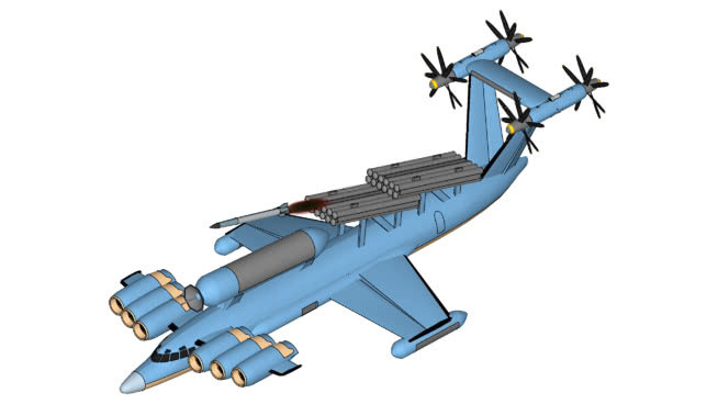 的EZ - 20“オデッサ敖德萨的| skp下载 飞机 第1张