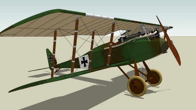 d.ii哈尔伯施塔特| sketchup模型库 飞机 第1张