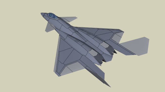 J-13|草图大师模型下载 飞机 第1张