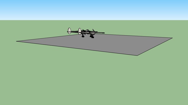 洛克希德P38闪电（3D挑战092） 飞机 第1张
