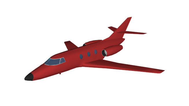 里尔喷气公务机的|草图大师模型下载 飞机 第1张