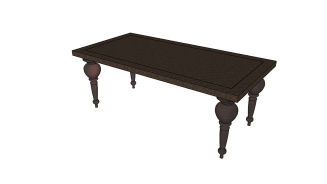 室内家具-桌子模型-编号453787 sketchup室内模型下载 第1张