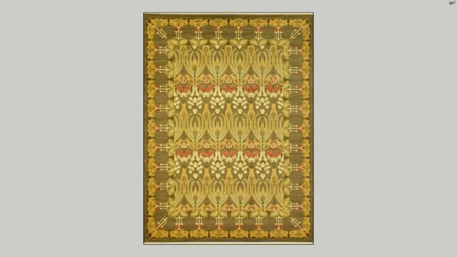 工艺美术地毯地毯 sketchup室内模型下载 第1张