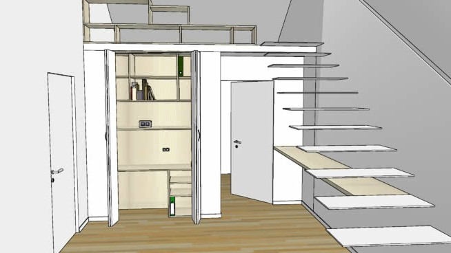 家装室内设计整体模型-编号455204 sketchup室内模型下载 第1张