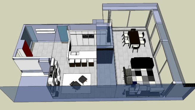 家装室内设计整体模型-编号455279 sketchup室内模型下载 第1张