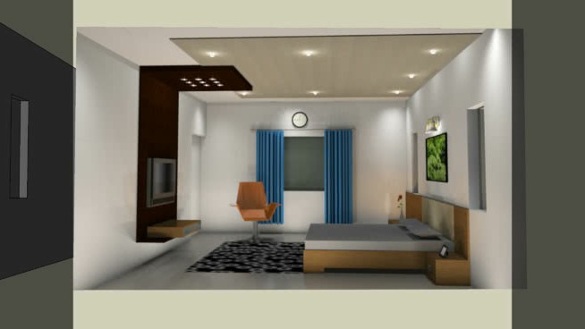 家装室内设计整体模型-编号455441 sketchup室内模型下载 第1张