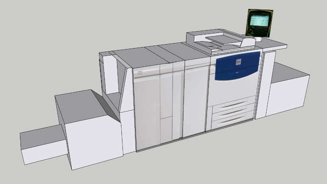 Xerox DC 700打印机su模型 sketchup室内模型下载 第1张
