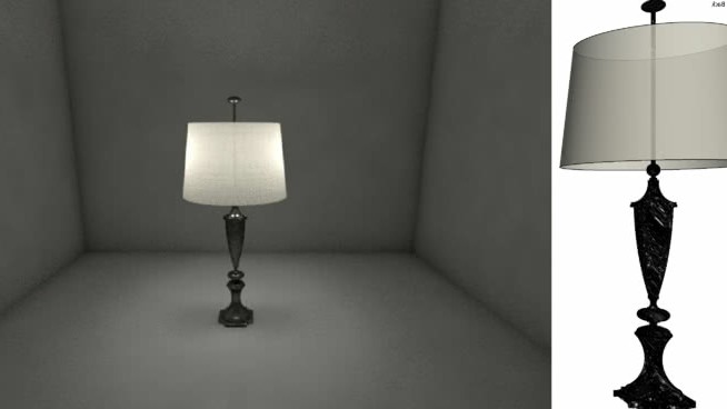 台灯-室内灯具sketchup模型库编号458554 灯具 第1张