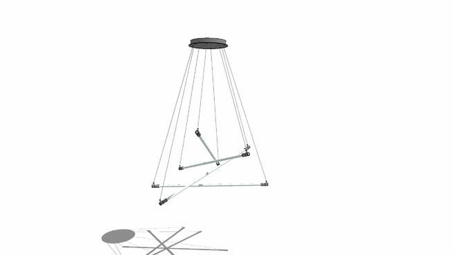 吊灯-室内灯具-草图大师模型下载-编号460522 灯具 第1张