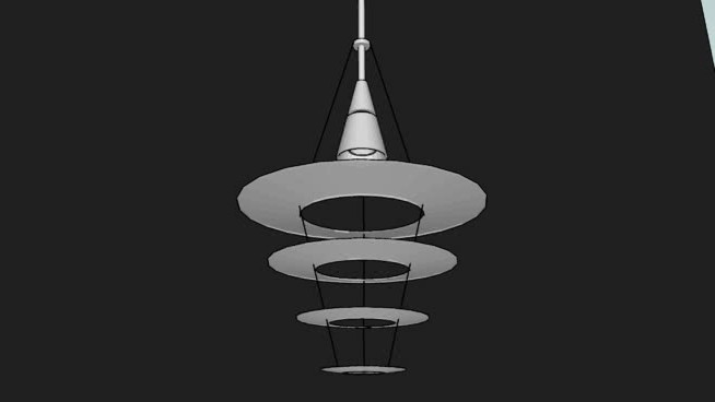 吊灯-室内灯具sketchup模型-编号461221 灯具 第1张